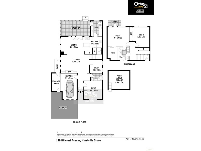 128 Hillcrest Avenue, Hurstville Grove NSW 2220 Floorplan