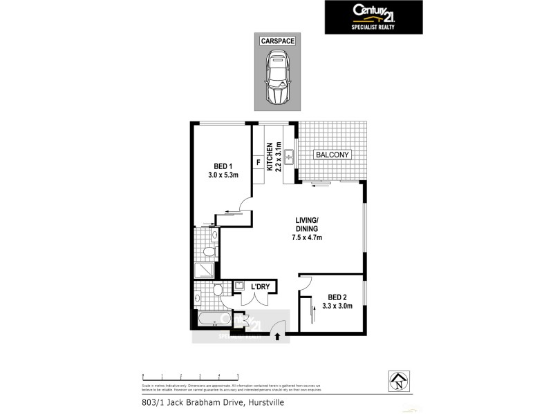 803B/1 Jack Brabham Drive, Hurstville NSW 2220 Floorplan