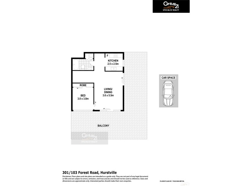 301/103 Forest Road, Hurstville NSW 2220 Floorplan