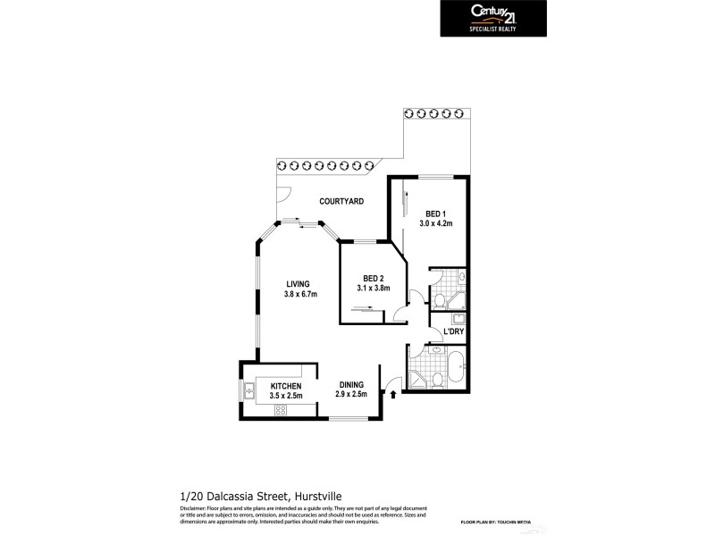 1 / 20-24  Dalcassia Street, Hurstville NSW 2220 Floorplan
