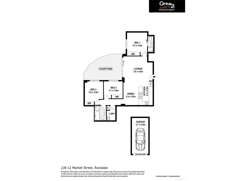2/ 8-12  Market Street, Rockdale NSW 2216 Floorplan
