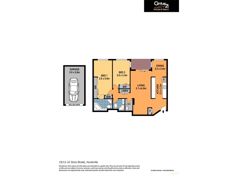 19/12-22 Dora Street, Hurstville NSW 2220 Floorplan