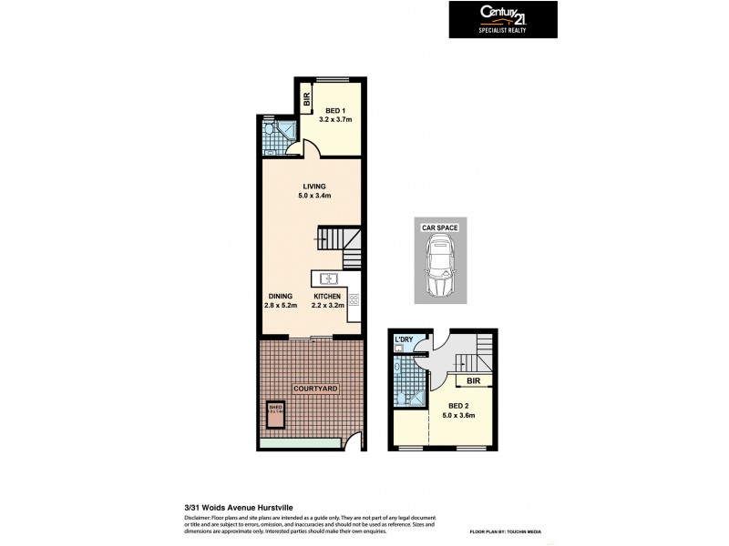 3/31-33 Woids Ave, Hurstville NSW 2220 Floorplan
