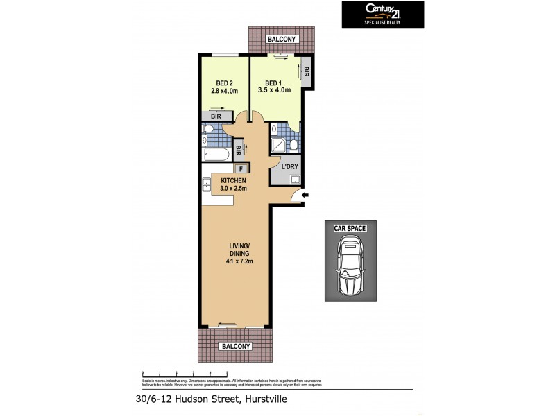 30/6-12  Hudson Street, Hurstville NSW 2220 Floorplan