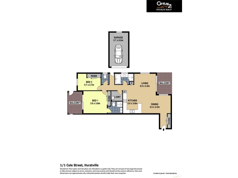 1/1 Cole Street, Hurstville NSW 2220 Floorplan