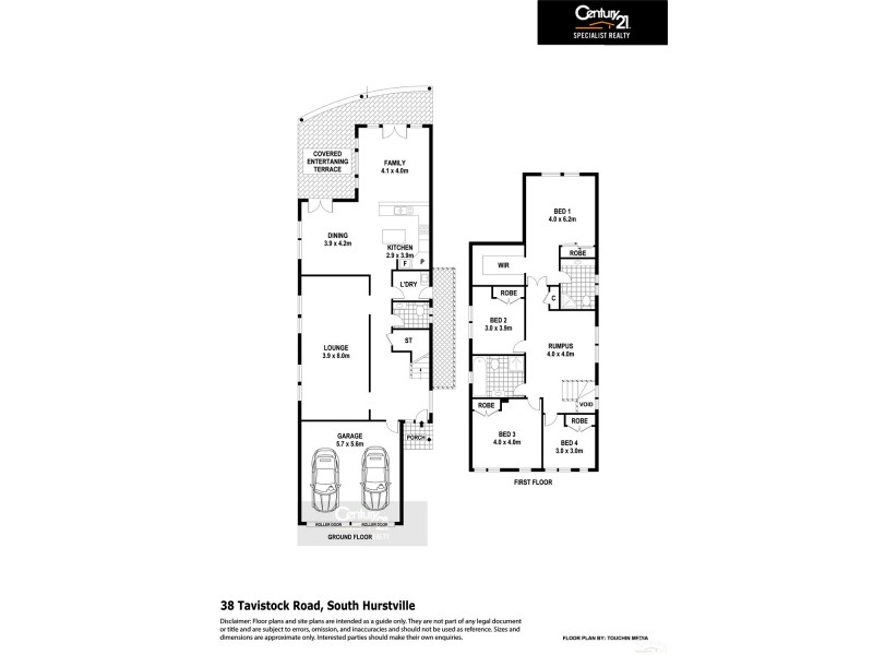 38 Tavistock Road, South Hurstville NSW 2221 Floorplan