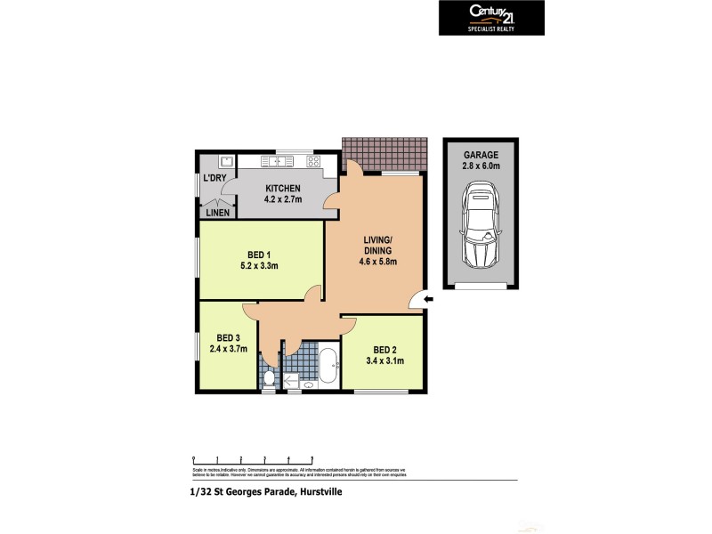 1/32-34 St Georges Pde, Hurstville NSW 2220 Floorplan