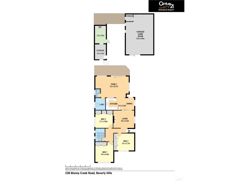 238 Stoney Creek Road, Beverly Hills NSW 2209 Floorplan