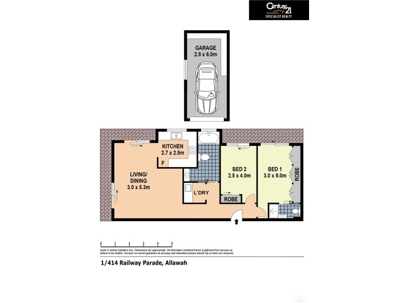 1/414-416 Railway Pde, Allawah NSW 2218 Floorplan