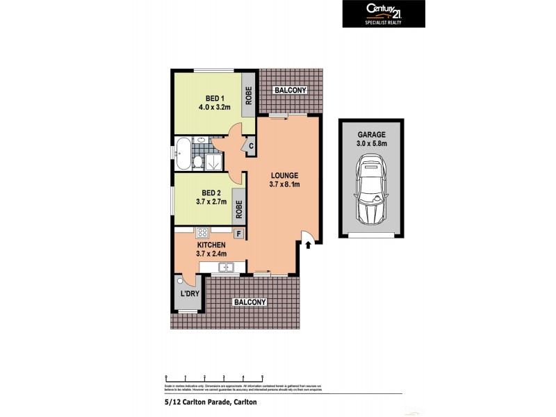 5/12-14 Carlton Pde, Carlton NSW 2218 Floorplan