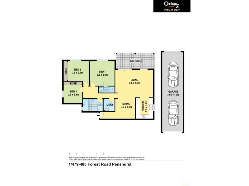 1/479 Forest Road, Penshurst NSW 2222 Floorplan