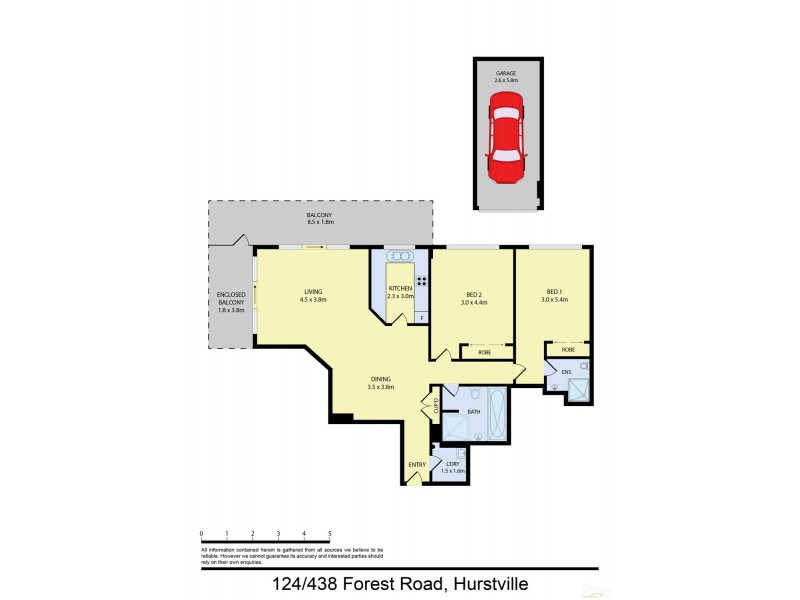 124/438 Forest Road, Hurstville NSW 2220 Floorplan