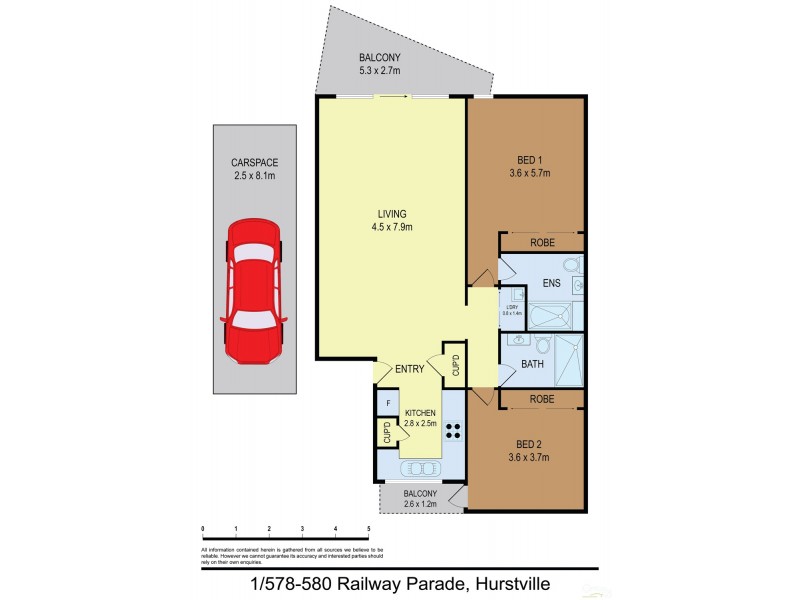 1/578  Railway Pde, Hurstville NSW 2220 Floorplan