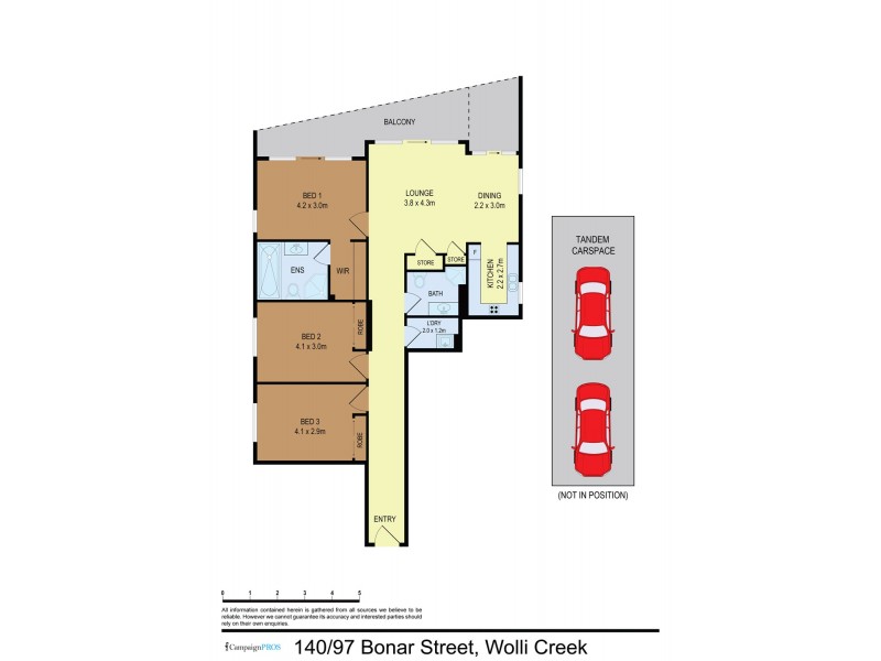 140/97 Bonar Street, Wolli Creek NSW 2205 Floorplan