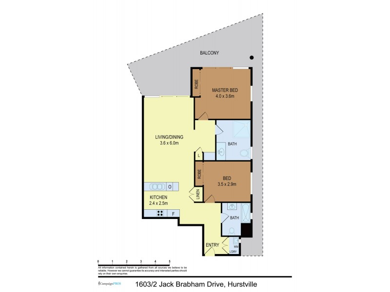 1603/2 Jack Brabham Drive, Hurstville NSW 2220 Floorplan