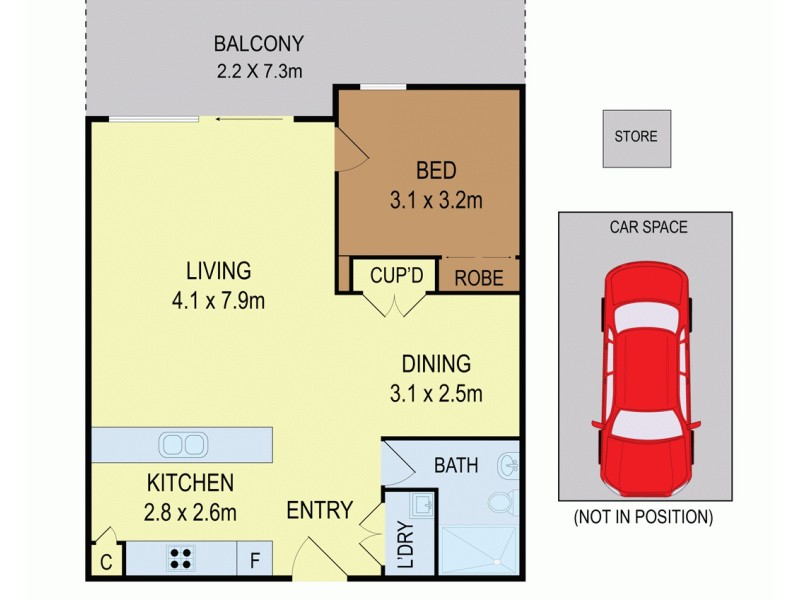 121 1B Pearl Street, Hurstville NSW 2220 Floorplan