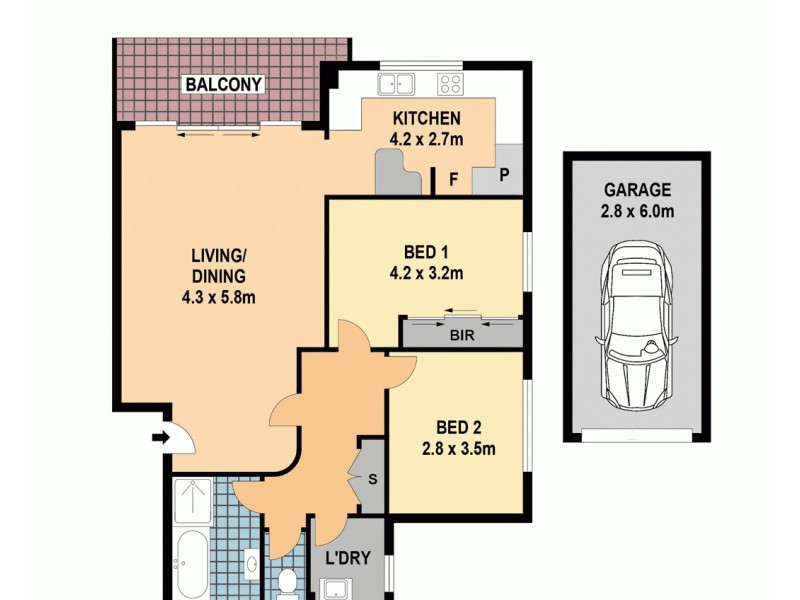 1/13 Woids Ave, Hurstville NSW 2220 Floorplan