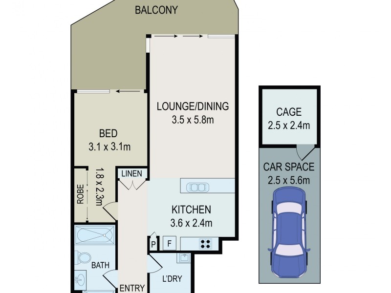1905/2 Jack Brabham Drive, Hurstville NSW 2220 Floorplan