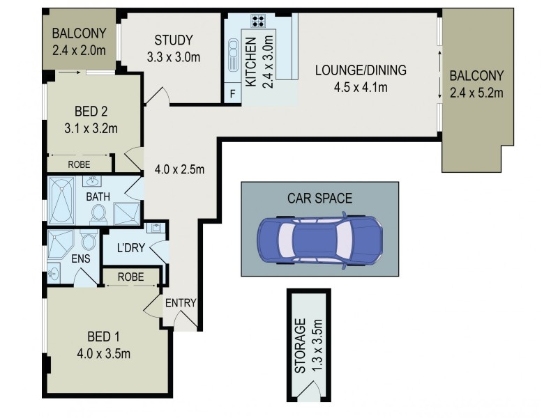 6/1 Kensington Street, Kogarah NSW 2217 Floorplan