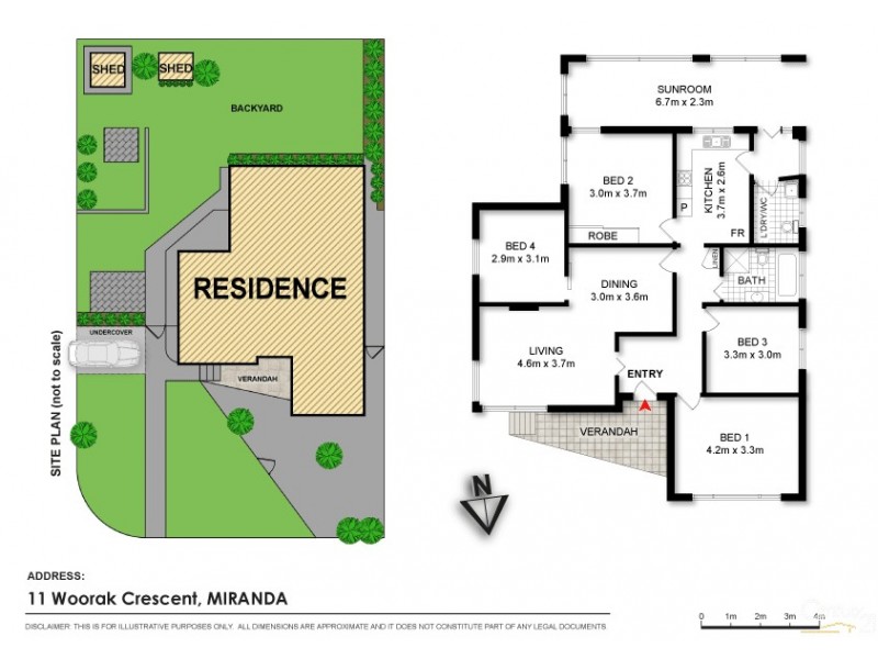 11 Woorak Crescent, Miranda NSW 2228 Floorplan