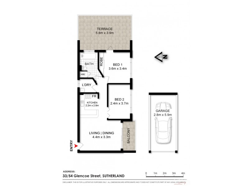 33/54 Glencoe Street, Sutherland NSW 2232 Floorplan