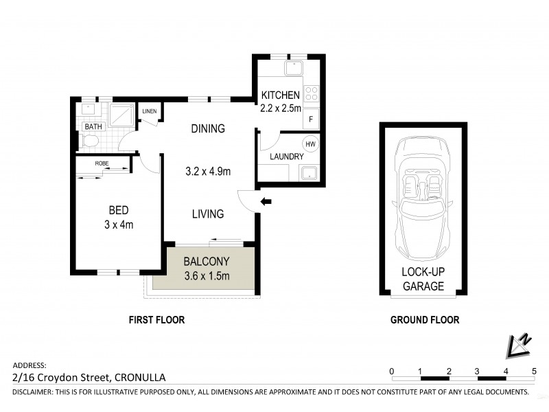 2/16 Croydon Street, Cronulla NSW 2230 Floorplan