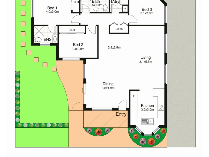 1/8 Bonnie View Street, Gymea NSW 2227 Floorplan