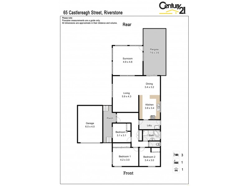 65 Castlereagh Street, Riverstone NSW 2765 Floorplan