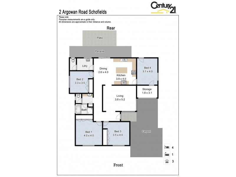 2 Argowan Rd, Schofields NSW 2762 Floorplan