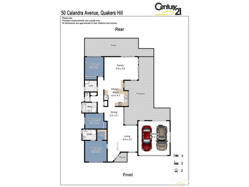 50 Calandra Ave, Quakers Hill NSW 2763 Floorplan