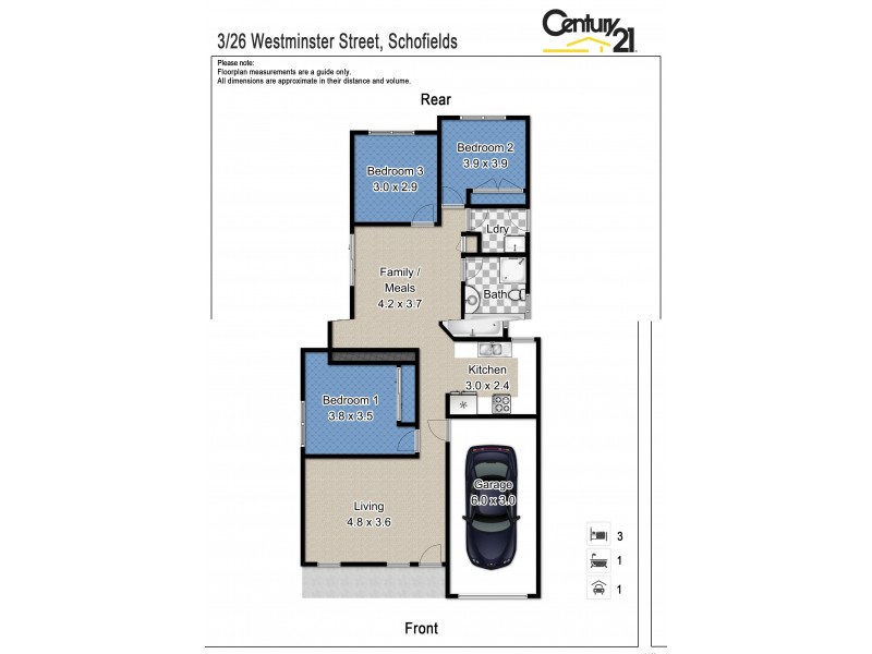 3/26 Westminster street, Schofields NSW 2762 Floorplan