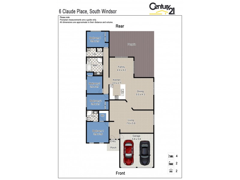 6 Claud Place, South Windsor NSW 2756 Floorplan