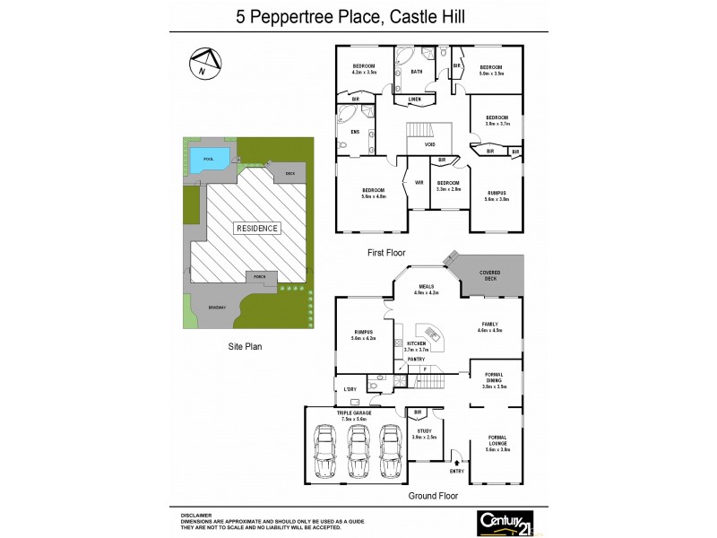5 Peppertree Place, Castle Hill NSW 2154 Floorplan
