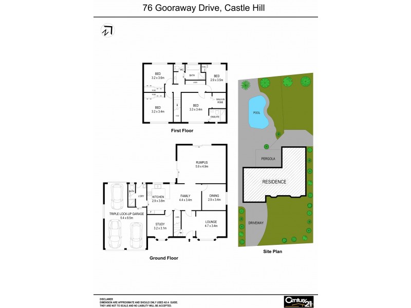 76 Gooraway Drive, Castle Hill NSW 2154 Floorplan
