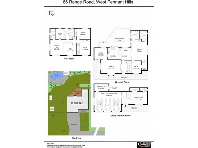 66 Range Road, West Pennant Hills NSW 2125 Floorplan