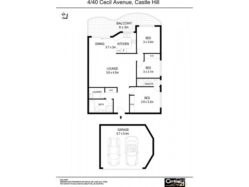 4/40-42 Cecil Avenue, Castle Hill NSW 2154 Floorplan