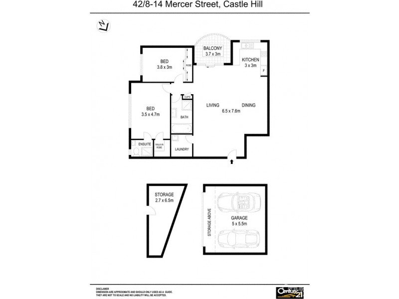42/8-14 Mercer Street, Castle Hill NSW 2154 Floorplan
