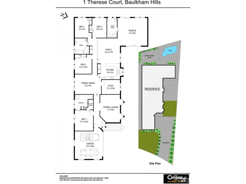1 Therese Court, Baulkham Hills NSW 2153 Floorplan