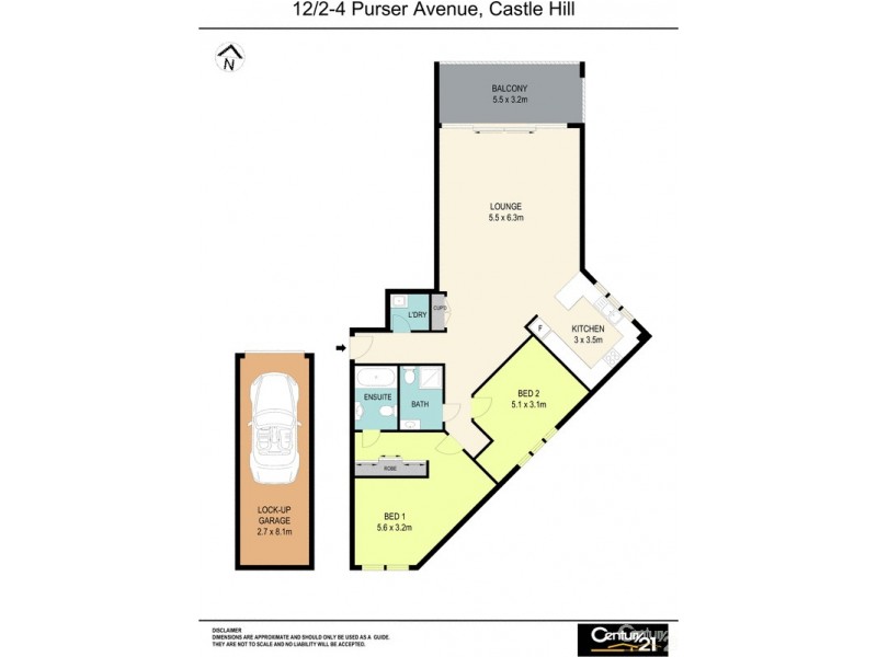 12/2-4 Purser Avenue, Castle Hill NSW 2154 Floorplan