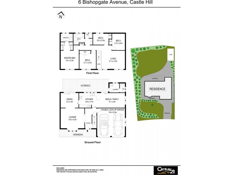 6 Bishopsgate Avenue, Castle Hill NSW 2154 Floorplan