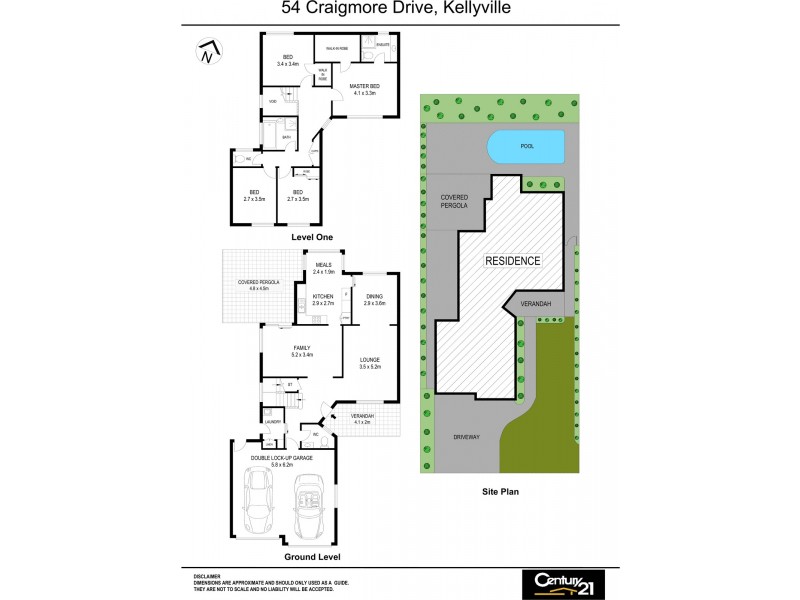 54 Craigmore Drive, Kellyville NSW 2155 Floorplan