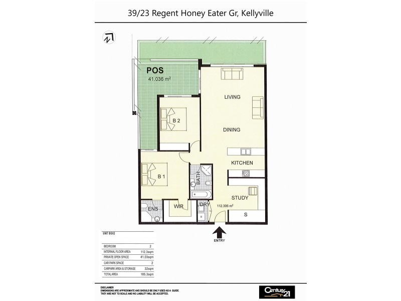 39/23 Regent Honey Eater Grove, Kellyville NSW 2155 Floorplan