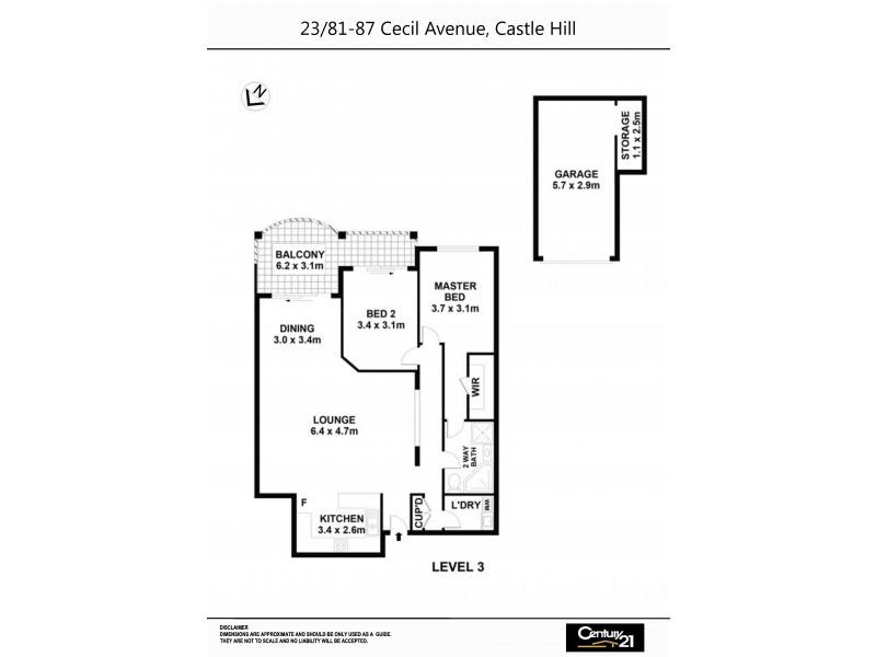 23/81-87 Cecil Avenue, Castle Hill NSW 2154 Floorplan