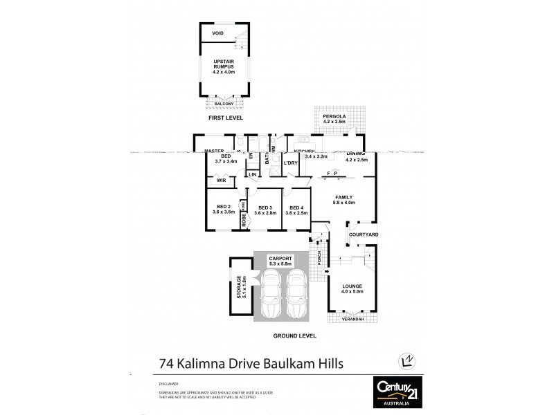 74  Kalimna Drive, Baulkham Hills NSW 2153 Floorplan