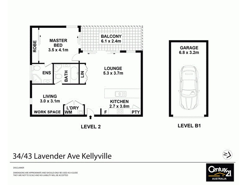 34/43 Lavender Avenue, Kellyville NSW 2155 Floorplan