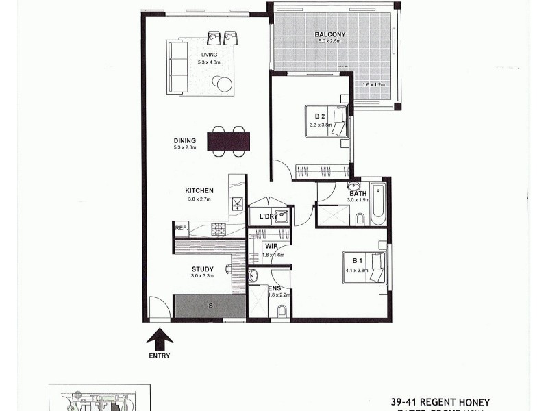 57/23 Regent Honey Eater Grove, Kellyville NSW 2155 Floorplan
