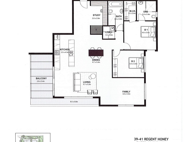 104/23 Regent Honey Eater Grove, Kellyville NSW 2155 Floorplan