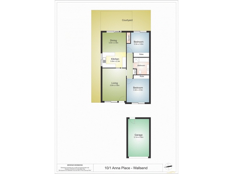 10/1 Anna Place, Wallsend NSW 2287 Floorplan