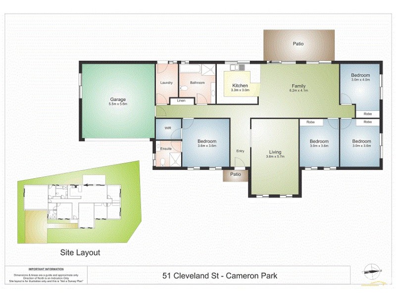 51 Cleveland Street, Cameron Park NSW 2285 Floorplan