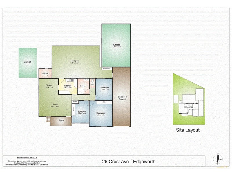 26 Crest Avenue, Edgeworth NSW 2285 Floorplan